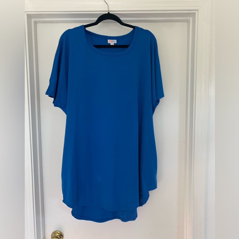 LulaRoe tunic length shirt - 3XL royal blue